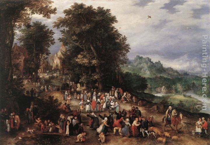 Jan the elder Brueghel A Flemish Fair